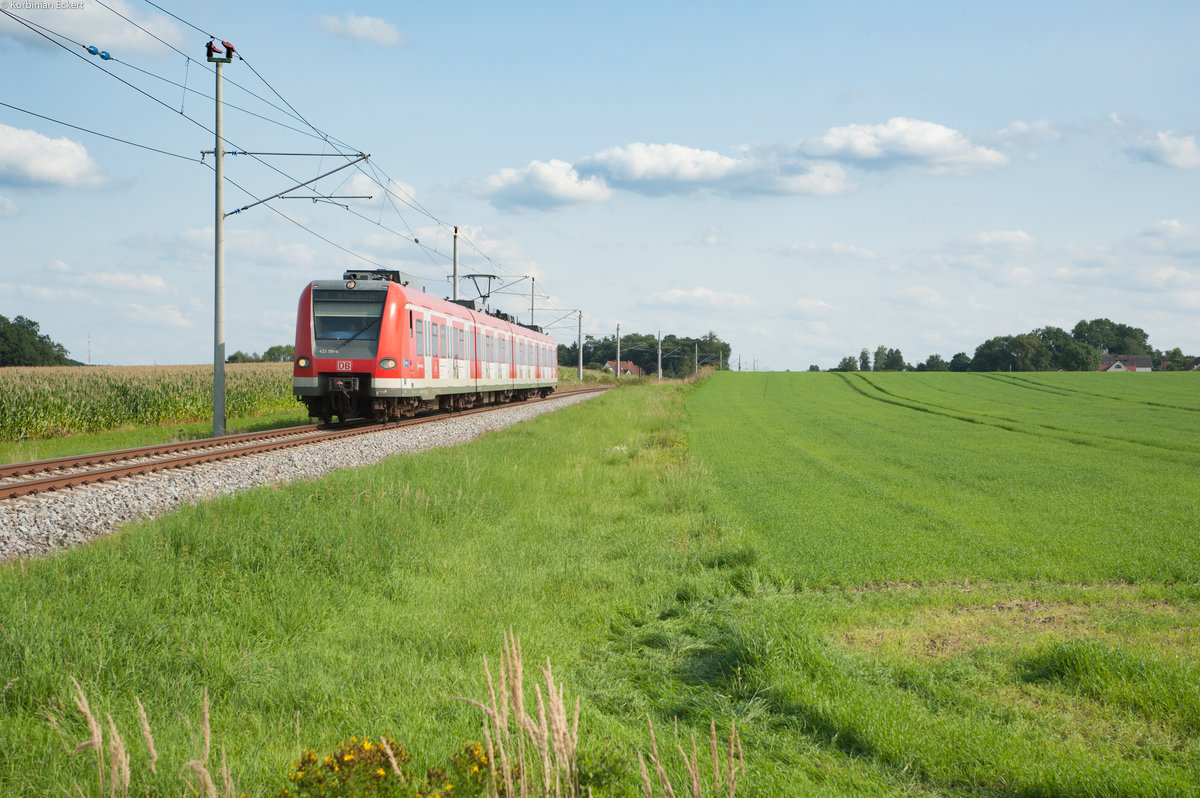 423 781 als S2 8978 nach Altomünster kurz vor Markt Indersdorf, 21.08.2017