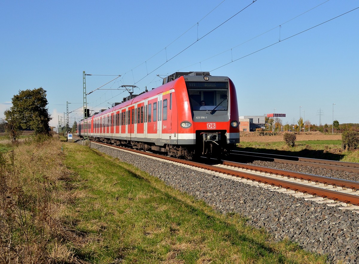 425 056-1 als S11 nach Bergisch Gladbach am 27.10.2012 bei Allerheiligen.