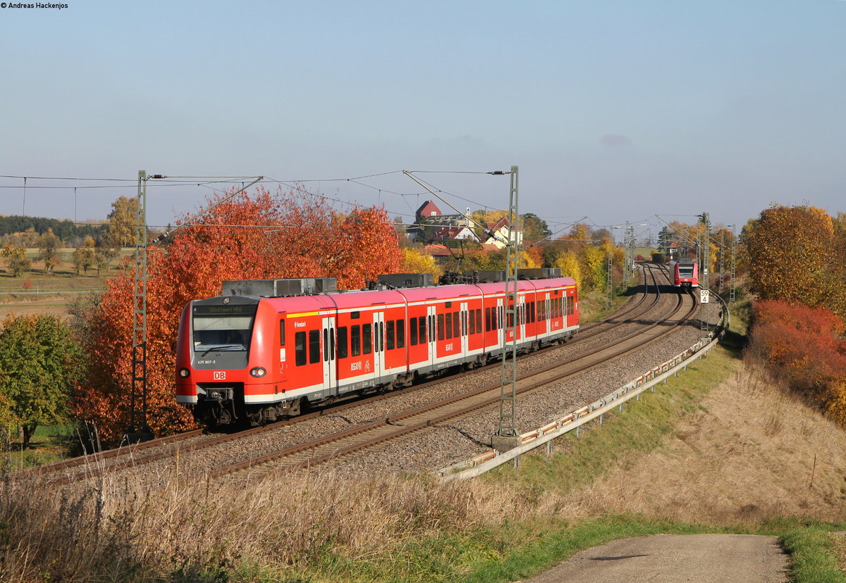 425 307-6  Fronsbach  als Lt 72963 (Stuttgart Hbf-Horb) bei Eutingen 27.10.16