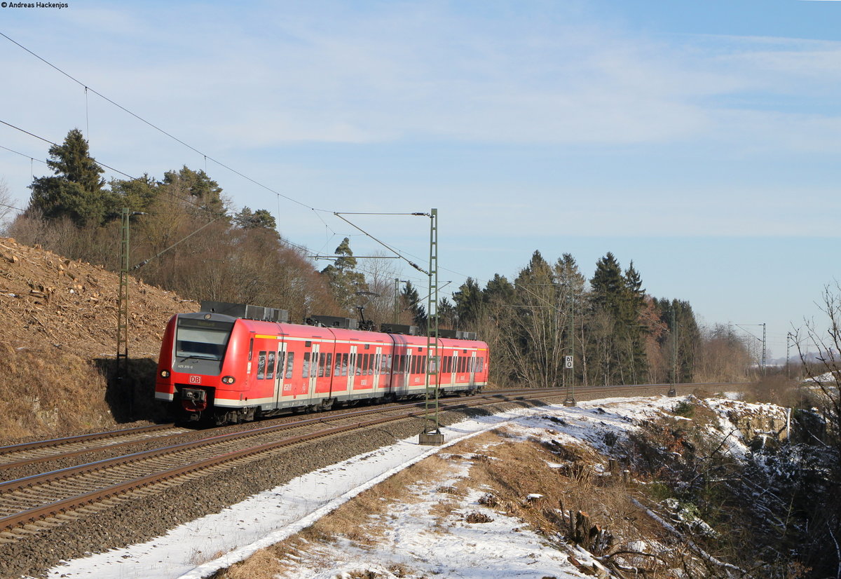 425 310-0 als RE 19087 (Stuttgart Hbf-Rottweil) bei Eutingen 27.1.17