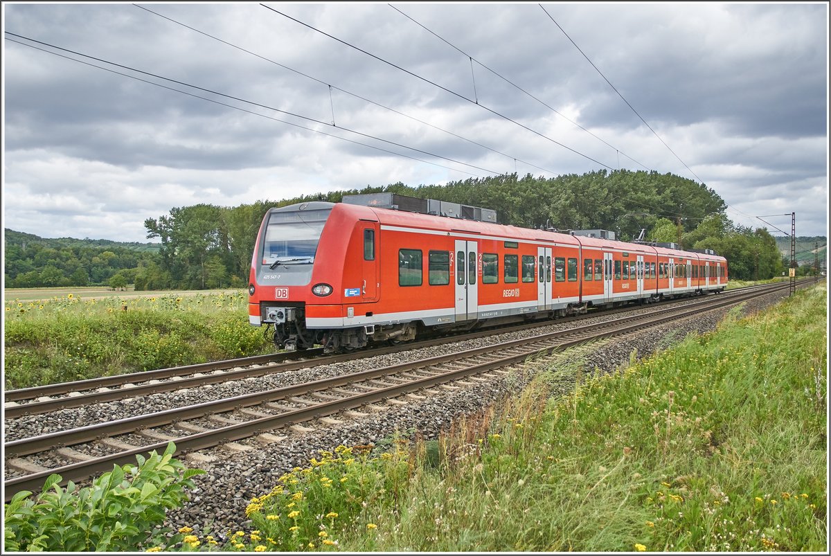 425 547-7 in Richtung Würzburg unterwegs am 26.08.2020