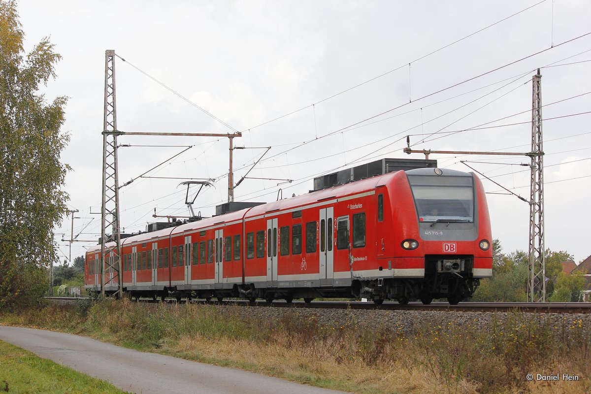 425 715-0 als Messfahrt in Dedensen Gümmer, am 30.09.2016.