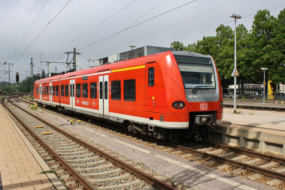 426 014-7 fährt am 30.05.2019 als RB19722 nach Schaffhausen aus Singen(Hohentwiel) aus.