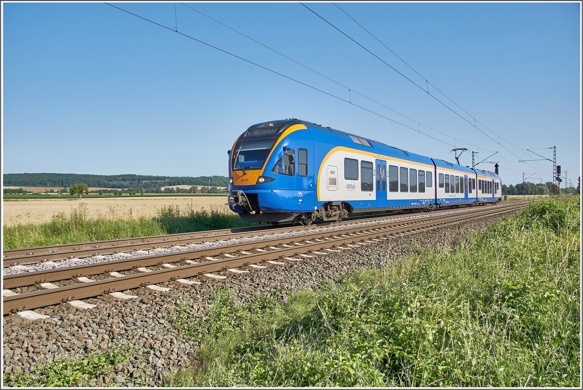427 001-1 ist am 22.07.2020 in Richtung Kassel unterwegs,gesehen in Friedland.