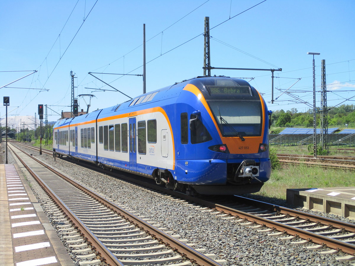 427 053 verließ,am 29.Mai 2020,nachdem Halt in Gerstungen in Richtung Bebra.