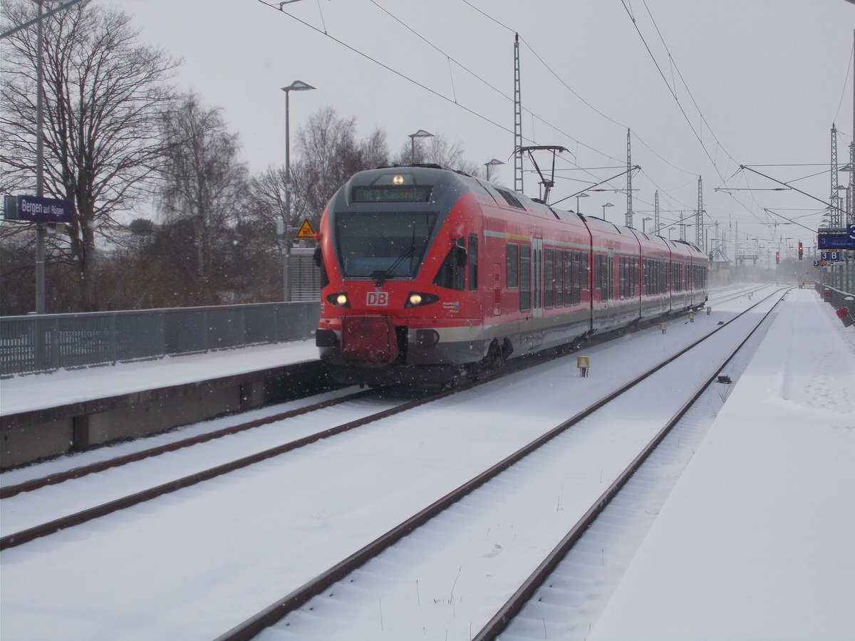 429 029,am 25.Februar 2018,im Einfahrbereich von Bergen/Rügen.