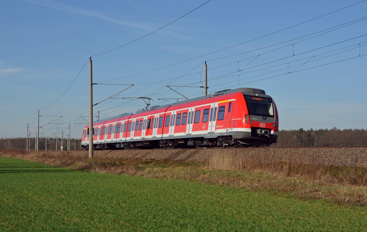 430 047 unternahm am 20.03.14 eine Testfahrt Richtung Wittenberg. Hier durchfährt der Triebzug für die S-Bahn Stuttgart Burgkemnitz. Die Triebzüge werden im SFW Delitzsch für den Verkehr hergerichtet.