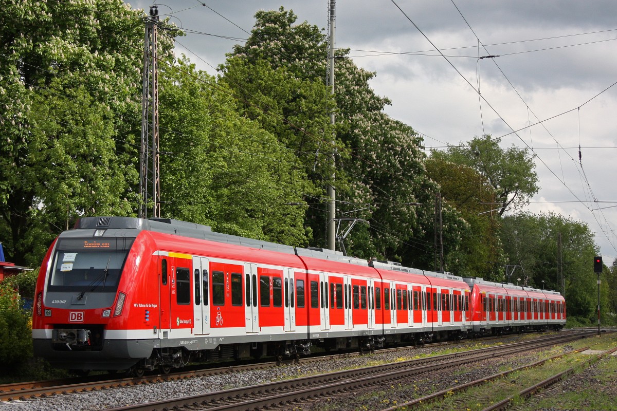 430 047+430 044 am 13.5.13 als 93207 Stolberg Gbf - Unterer Bahnhof Delitzsch in Ratingen-Lintorf.