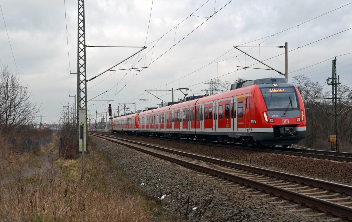 430 190 rollte zusammen mit 430 189 am 02.02.15 durch Holzweißig Richtung Leipzig.