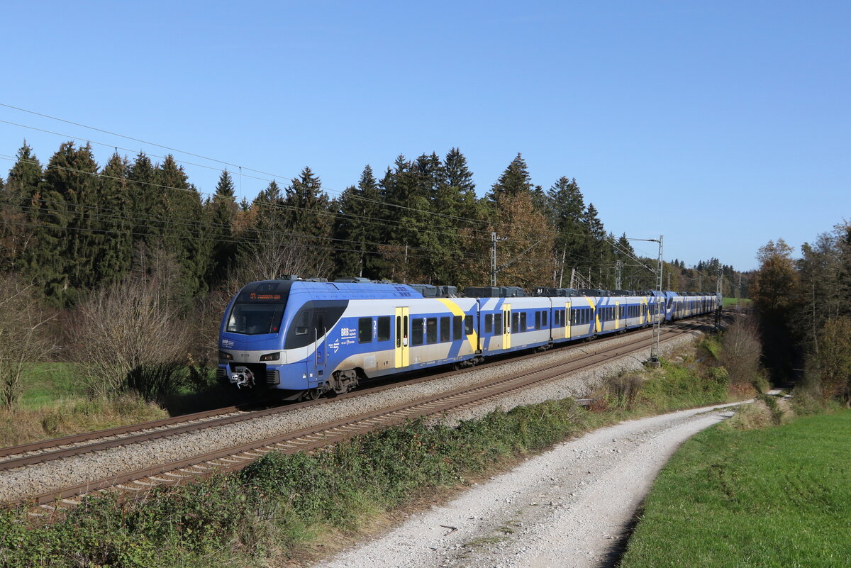 430 519 & 430 520 aus Freilassing kommend am 31. Oktober 2022 bei Grabenstätt im Chiemgau.