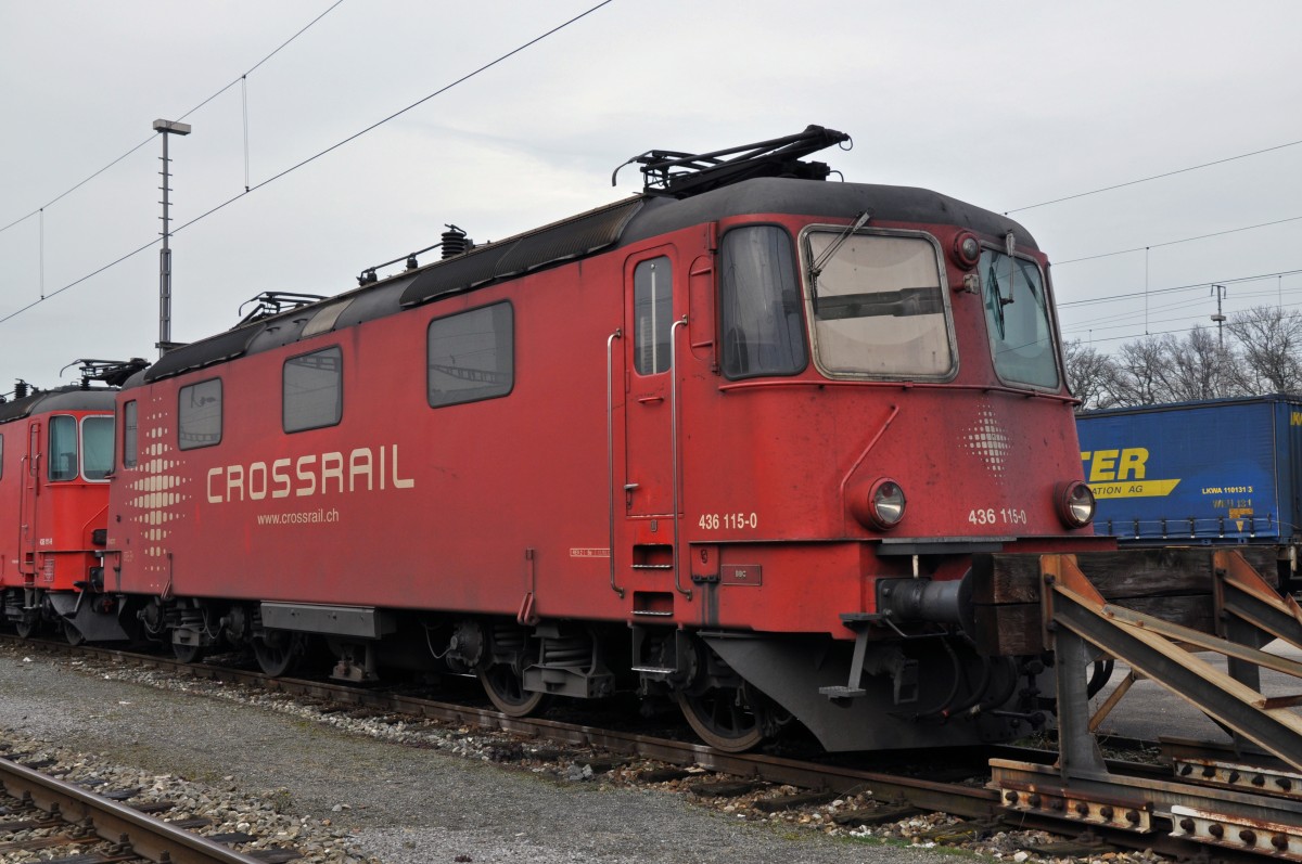 436 115-0  IVON  beim Güterbahnhof in Muttenz. Die Aufnahme stammt vom 13.01.2014.