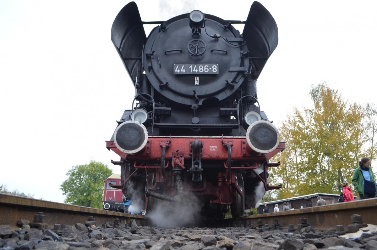 44 1486-8 aus Staßfurt bei den 14. Eisenbahntag in Leipzig Plagwitz 25.10.2014