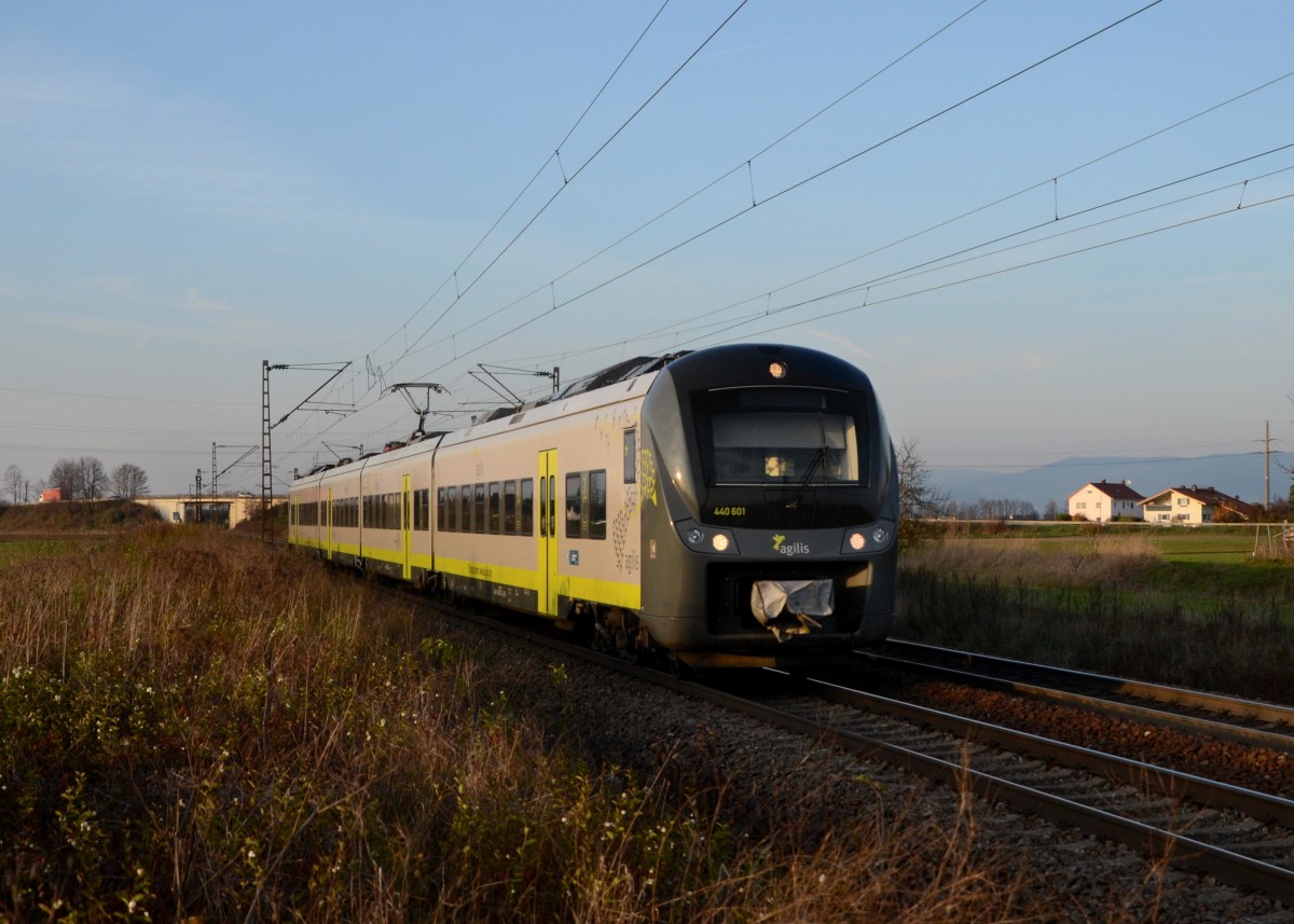 440 101 als Ag nach Plattling am 12.11.2013 bei Plattling.