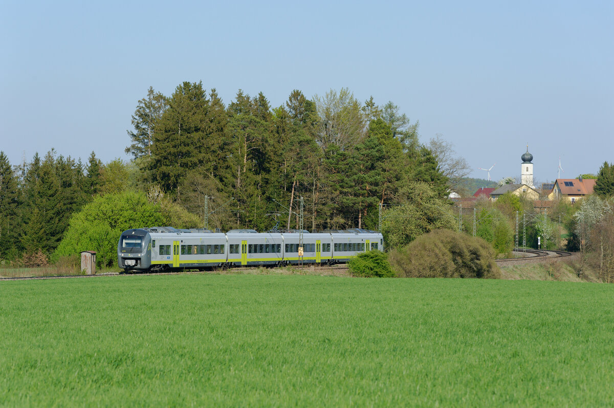 440 109 als Agilis (Plattling - Neumarkt (Oberpf)) bei Seubersdorf, 23.04.2020