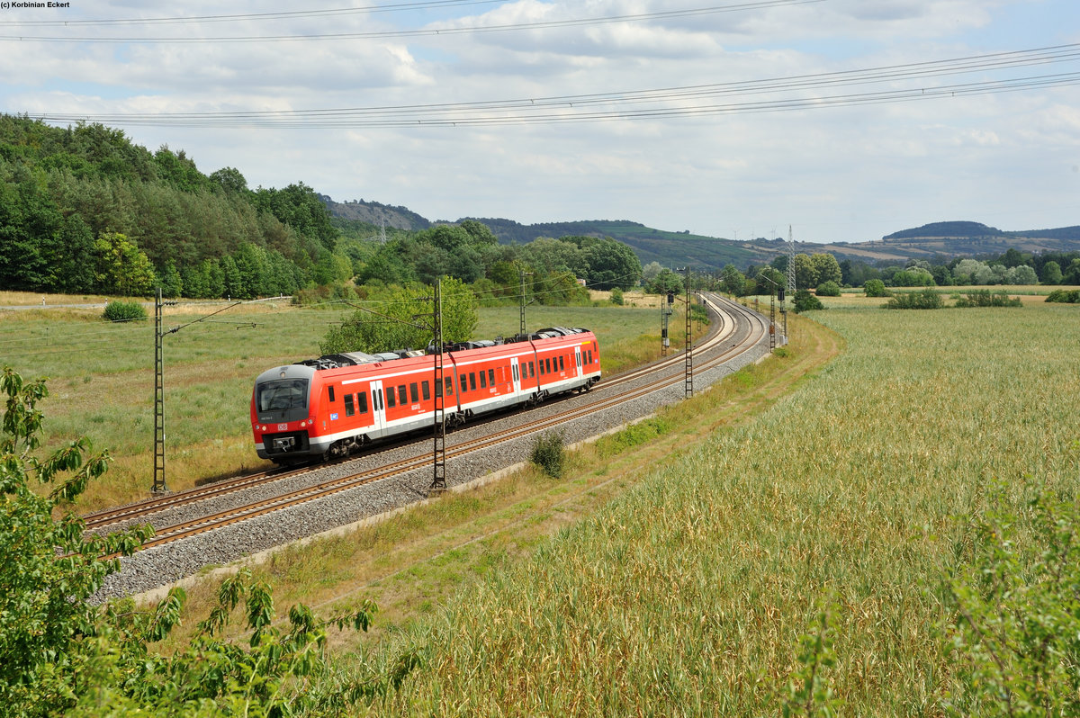 440 314-3 mit der RB58036 von Würzburg nach Gemünden bei Harrbach, 23.07.2015