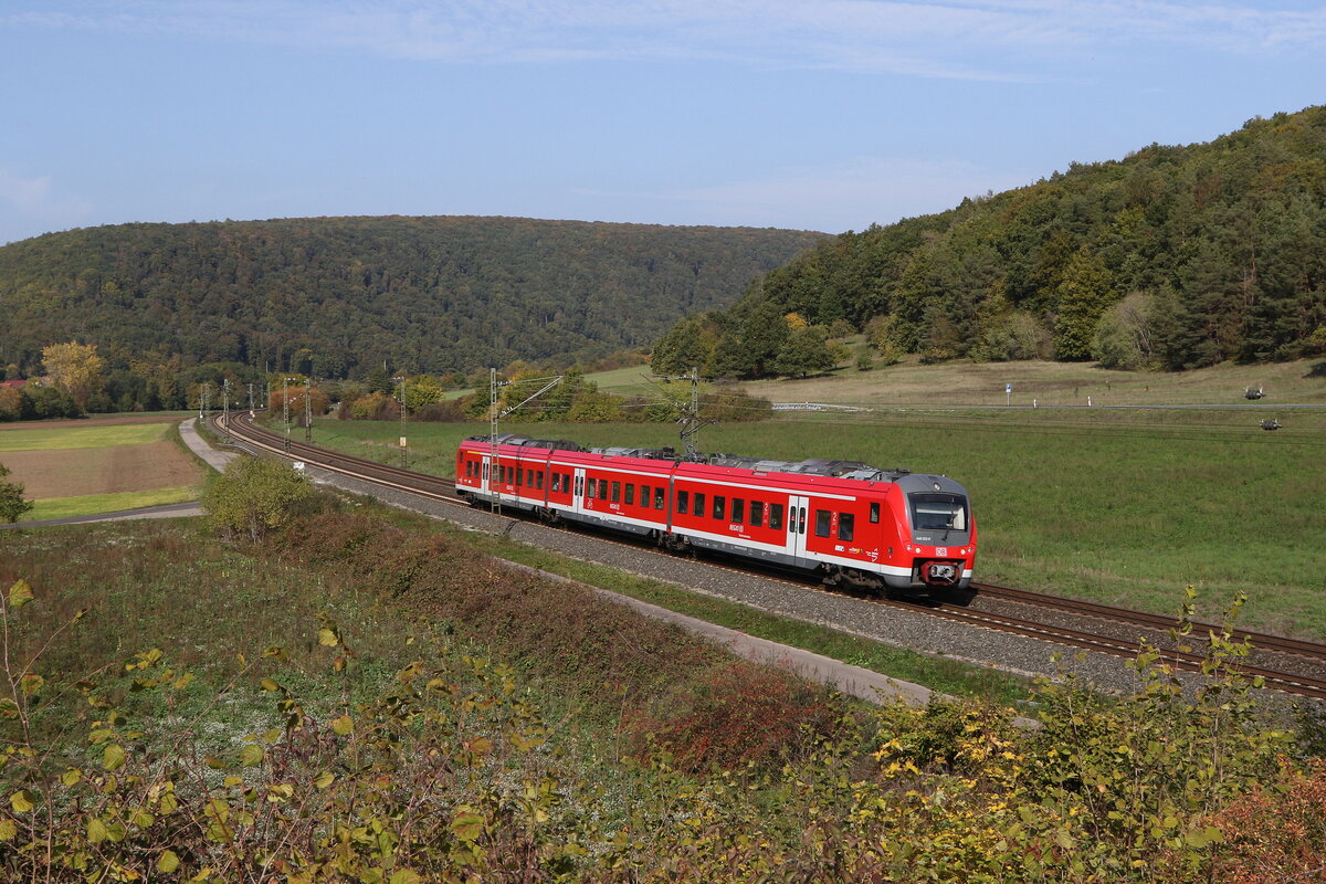 440 322 aus Gemünden kommend am 12. Oktober 2022 bei Harrbach am Main.