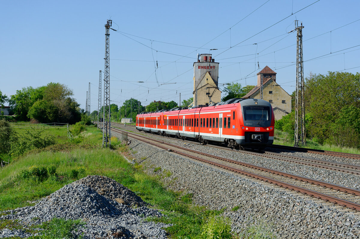 440 324 als RB 58125 (Würzburg Hbf - Treuchtlingen) bei Herrnberchtheim, 16.05.2020