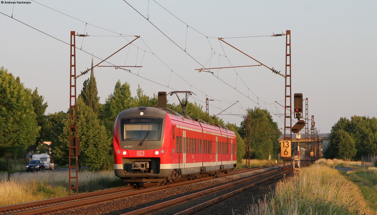440 326-7 als RB 58072 (Würzburg Hbf-Jossa) bei Thüngersheim 18.6.14