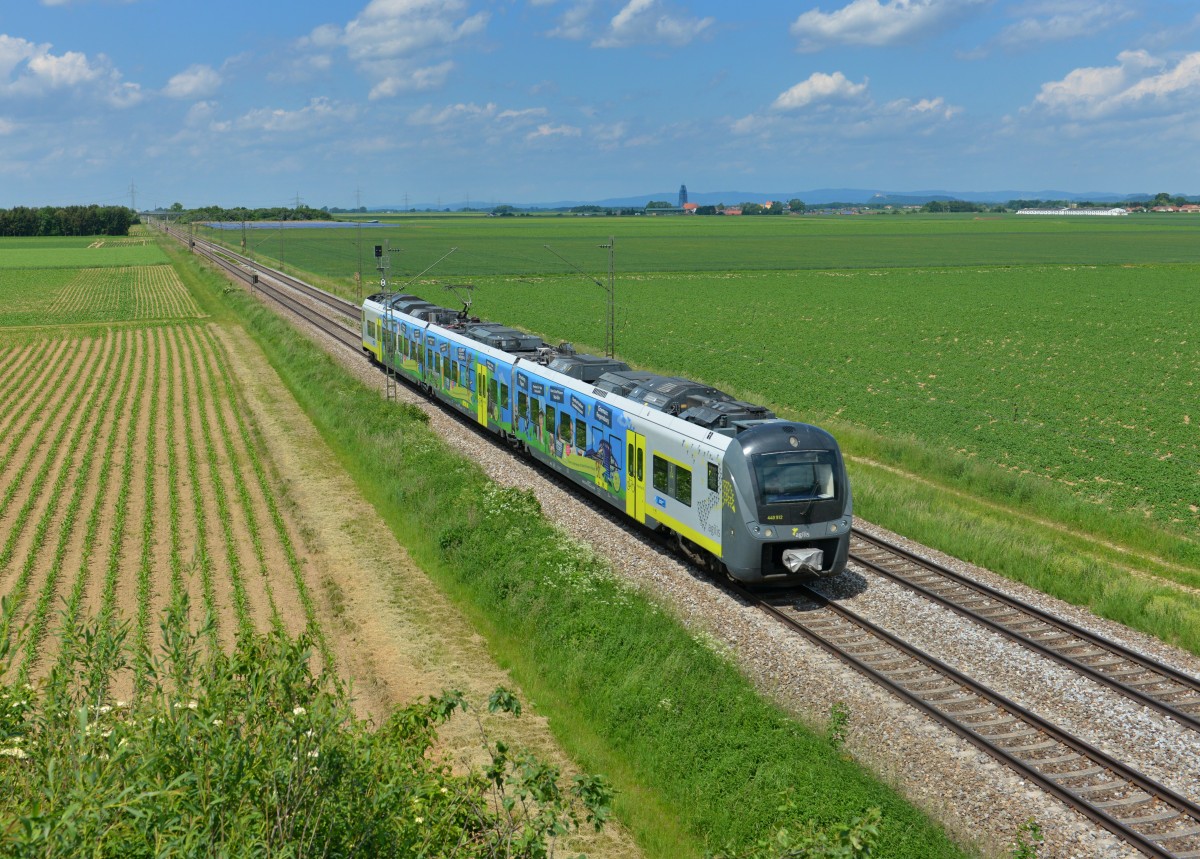 440 412 als Ag nach Plattling am 01.06.2015 bei Stephansposching.