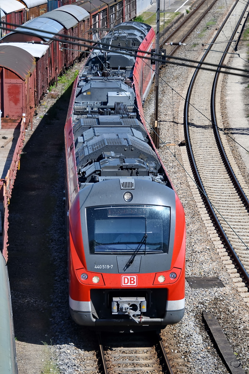440 519-7 der DB regio Anfang Juni 2019 im Bayerischen Eisenbahnmuseum Nördlingen.