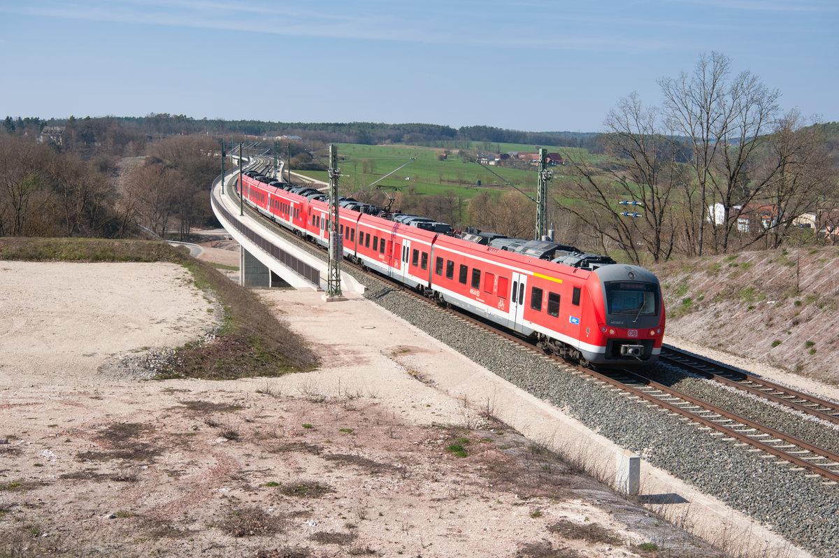 440 807 als RE 58217 von Würzburg Hbf nach Nürnberg Hbf bei Emskirchen, 30.03.2019