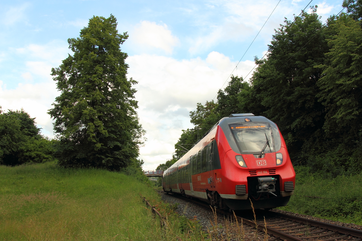 442 104 DB Regio in Schney am 17.06.2016.