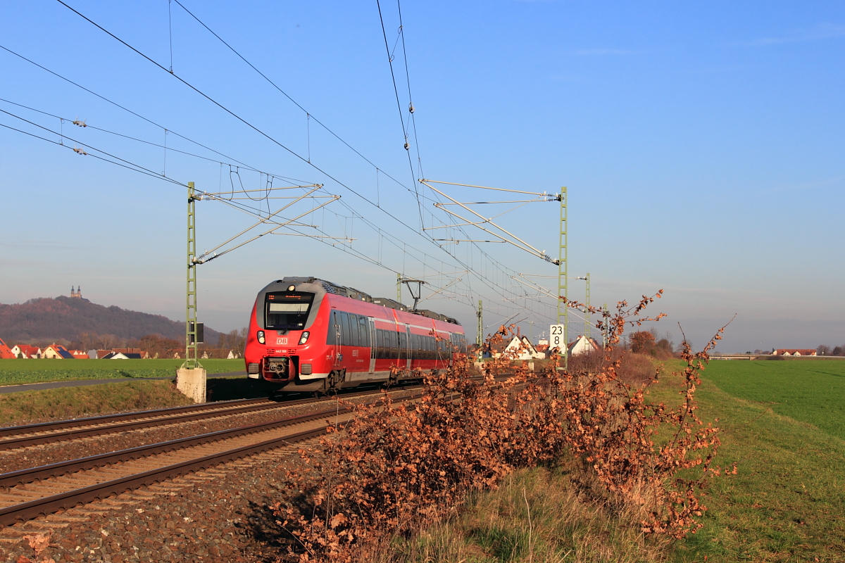 442 108 DB Regio bei Bad Staffelstein am 07.12.2015.