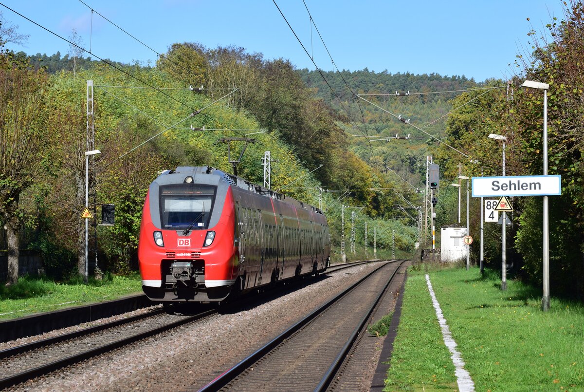 442 205 erreicht den Haltepunkt Sehlem.

Sehlem 01.11.2022