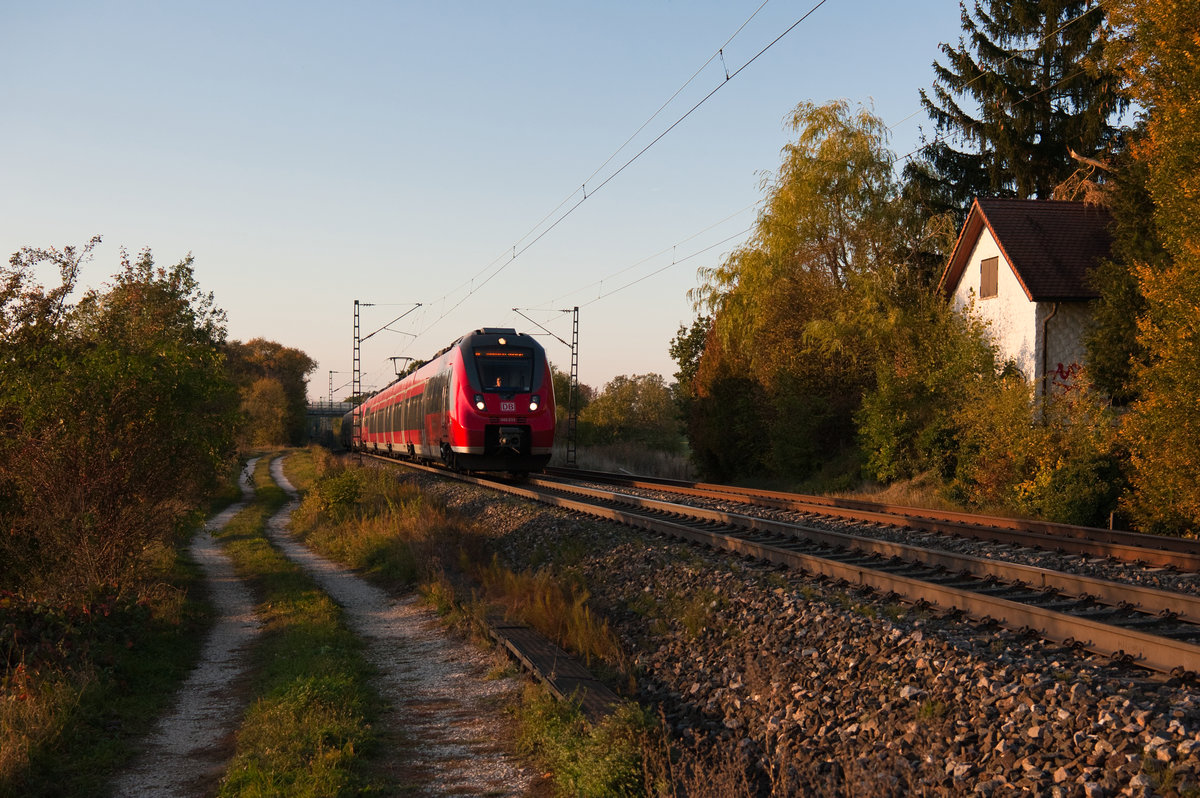 442 233 als S3 39355 von Nürnberg Hbf nach Neumarkt (Oberpf) bei Postbauer-Heng, 11.10.2018