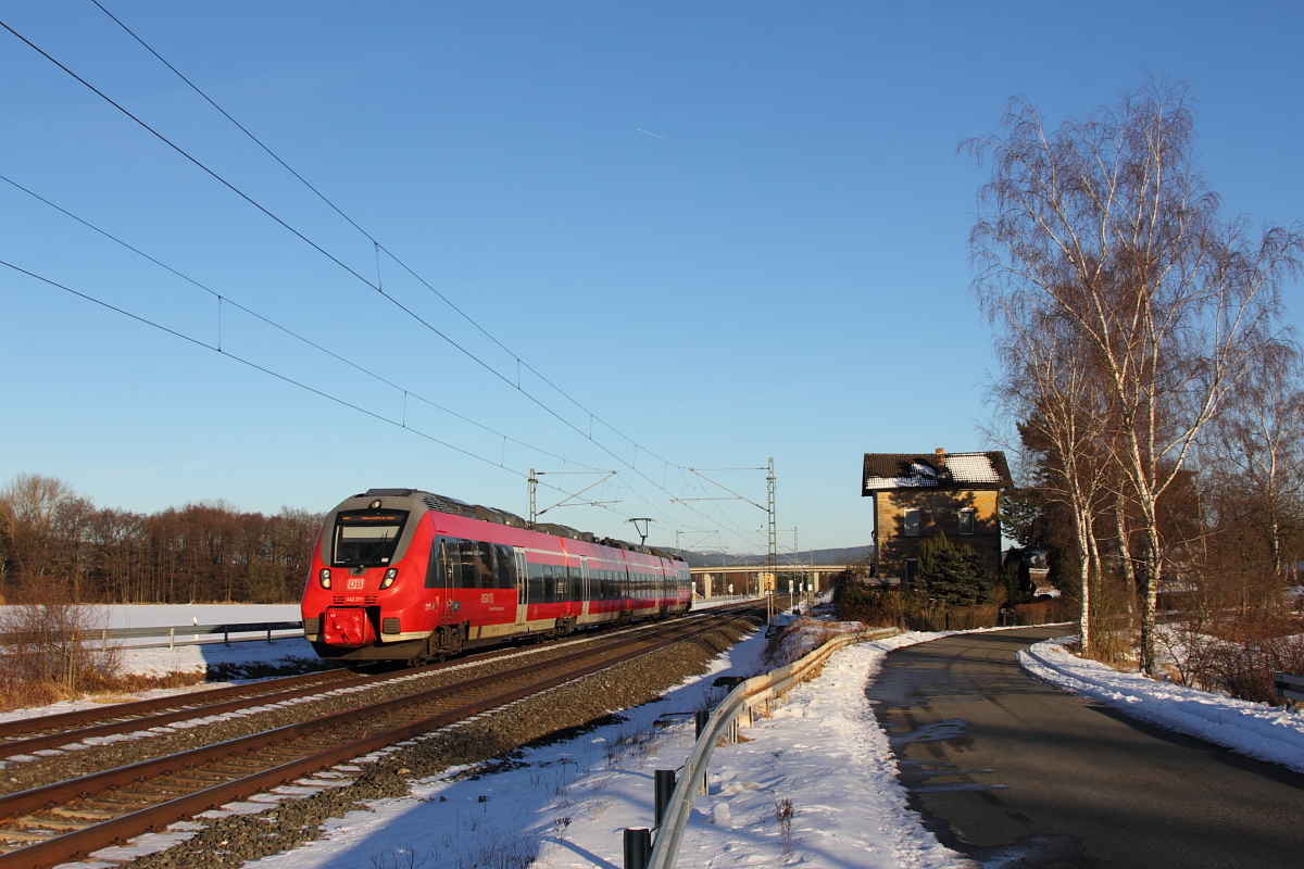 442 271 DB Regio bei Oberlangenstadt am 19.01.2017.