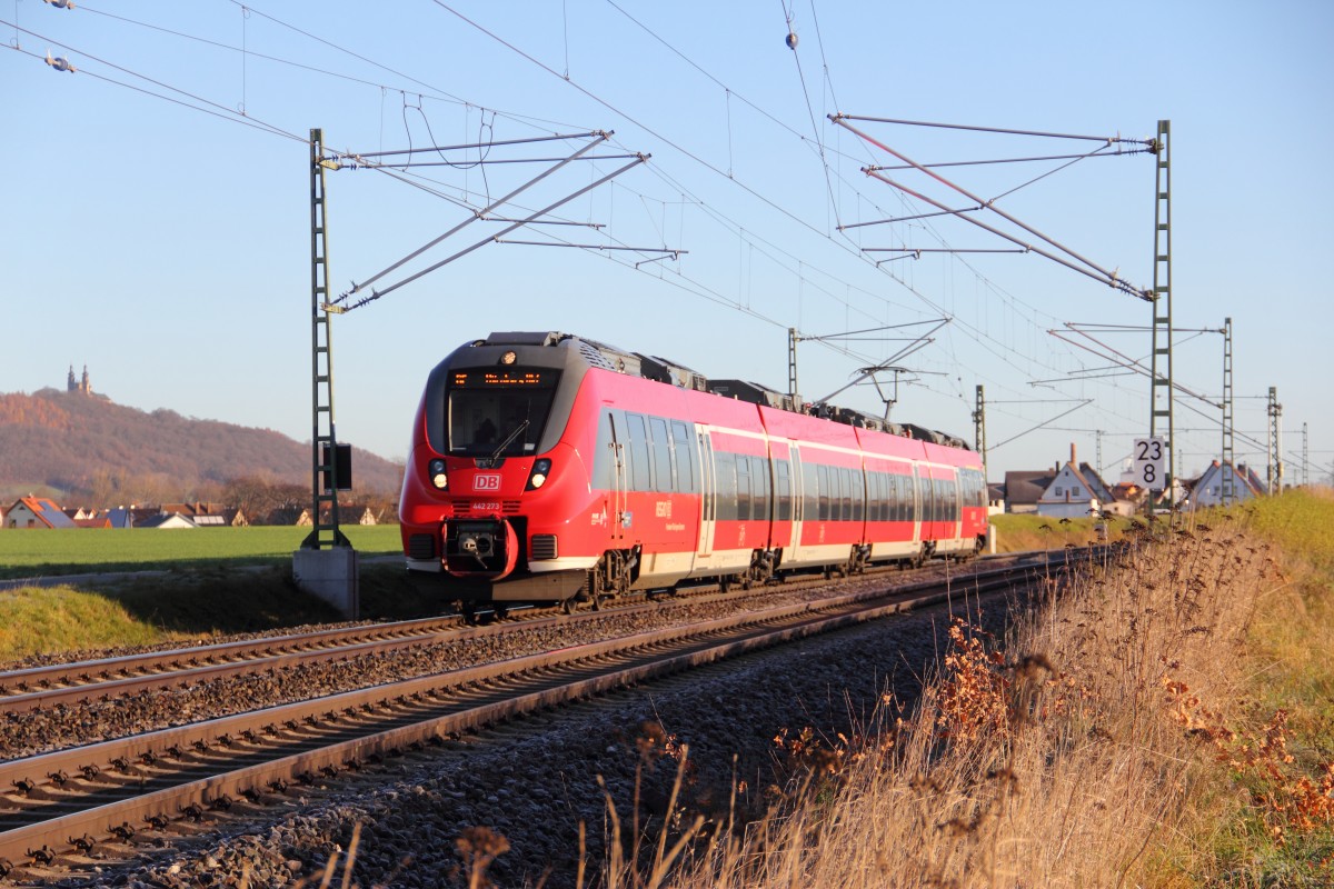 442 273 DB Regio bei Staffelstein am 25.11.2013.
