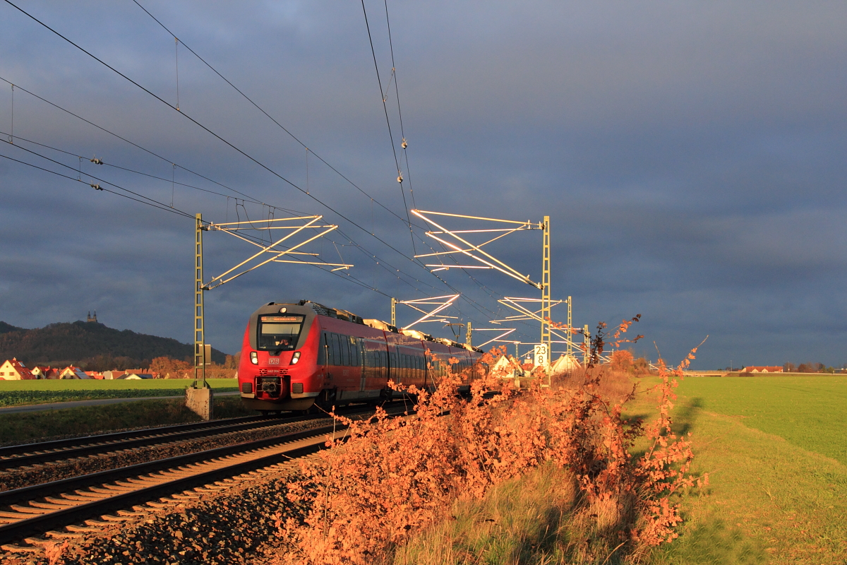 442 304 DB Regio bei Staffelstein am 23.11.2015.