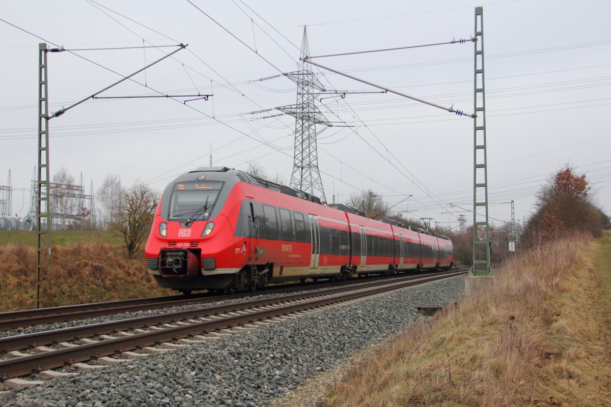 442 306 DB Regio bei Redwitz am 14.02.2015.