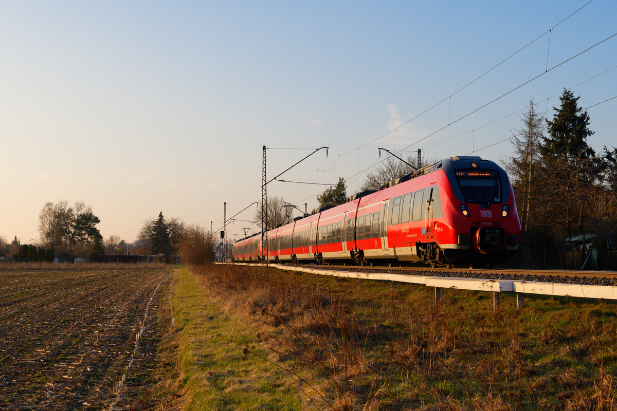 442 309 DB Regio als RE 4791/4991 (Würzburg Hbf / Leipzig Hbf - Nürnberg Hbf) bei Bamberg, 24.03.2021
