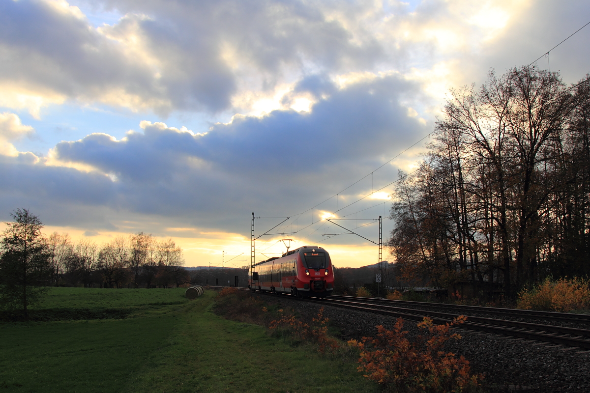 442 604 DB Regio bei Bad Staffelstein am 12.11.2015.