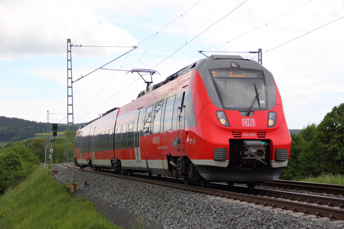 442 605 DB Regio bei Horb am 13.05.2014.
