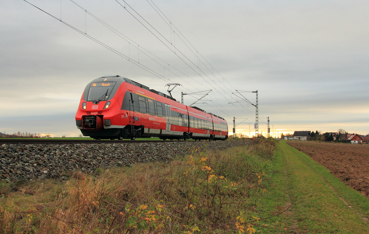 442 608  Förtschendorf  DB Regio bei Lichtenfels am 10.11.2015.