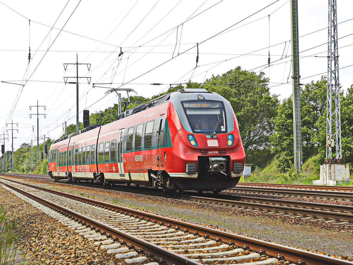 442 619 auf Dienstfahrt auf den südlichen Berliner Außenring am 26. Mai 2019.