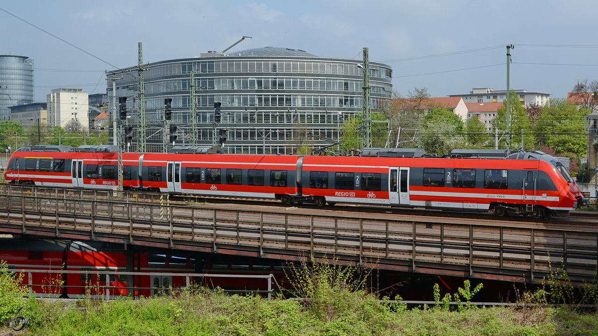 442 648 der DB regio im April 2014 in Dresden.