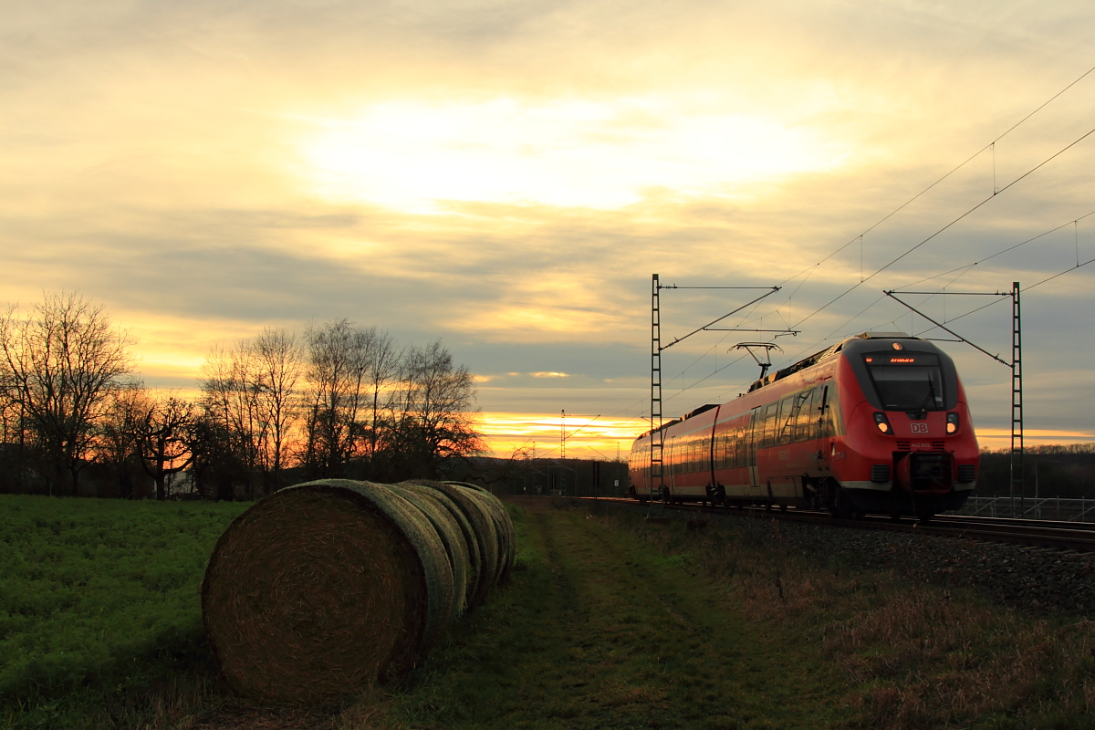 442 650 DB Regio bei Bad Staffelstein am 22.12.2015.