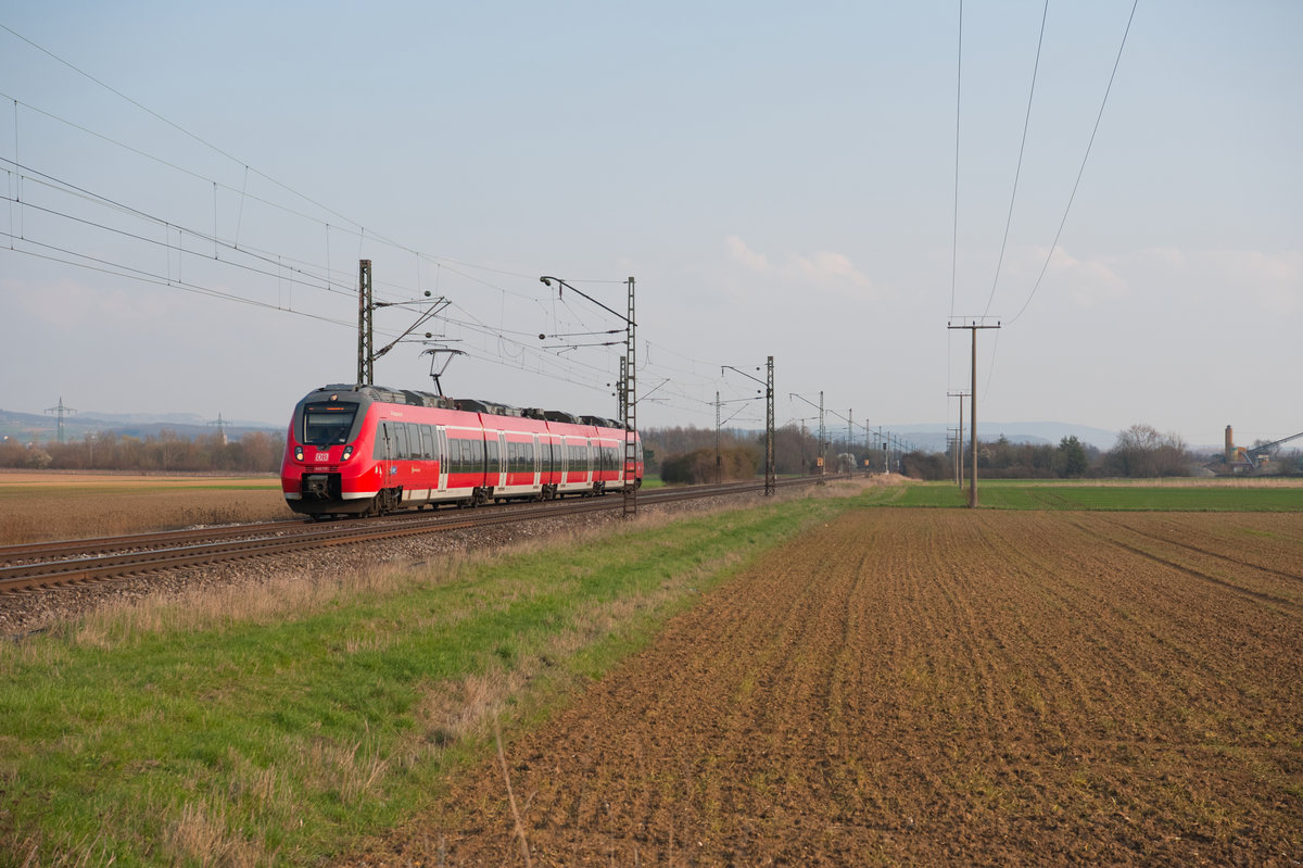 442 717 als S1 39180 von Hartmannshof nach Bamberg bei Buttenheim, 31.03.2019