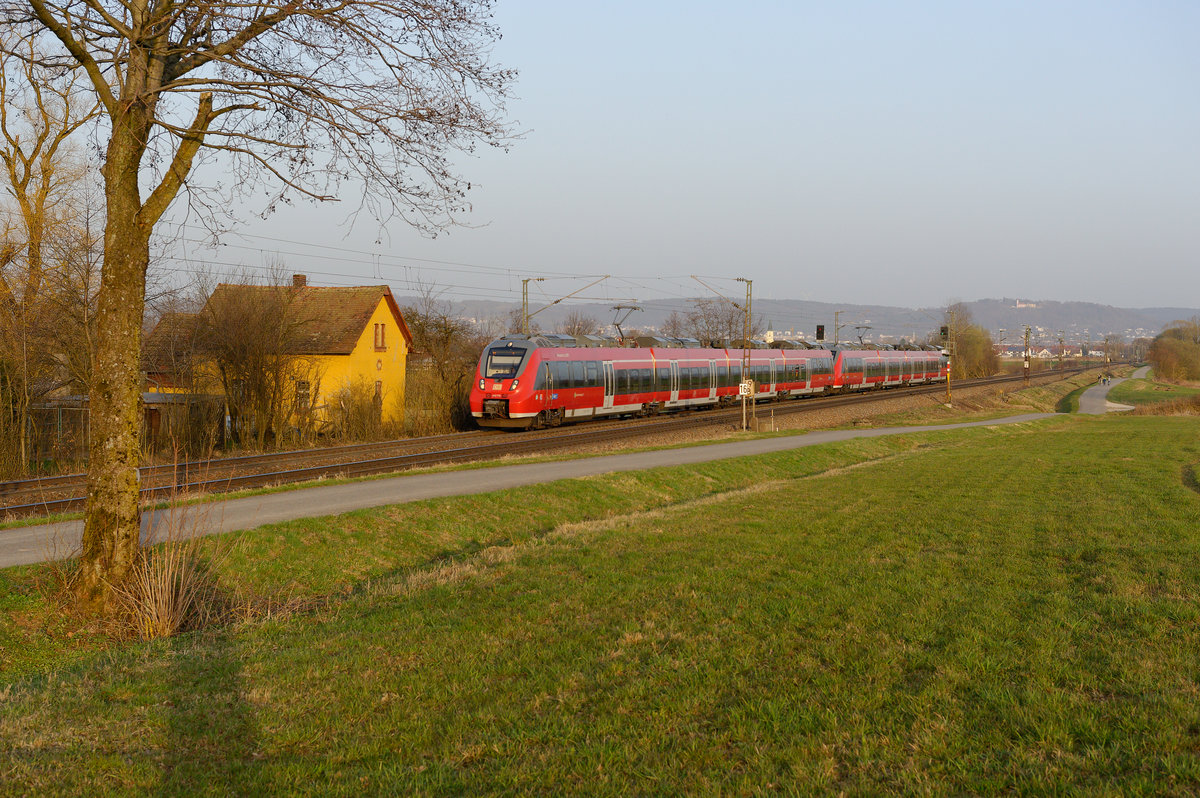 442 719 als S3 (Neumarkt (Oberpf) - Nürnberg Hbf) bei Pölling, 27.03.2020
