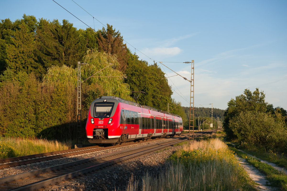 442 745 als S3 39376 (Neumarkt (Oberpf) - Nürnberg Hbf) bei Postbauer-Heng, 22.07.2019