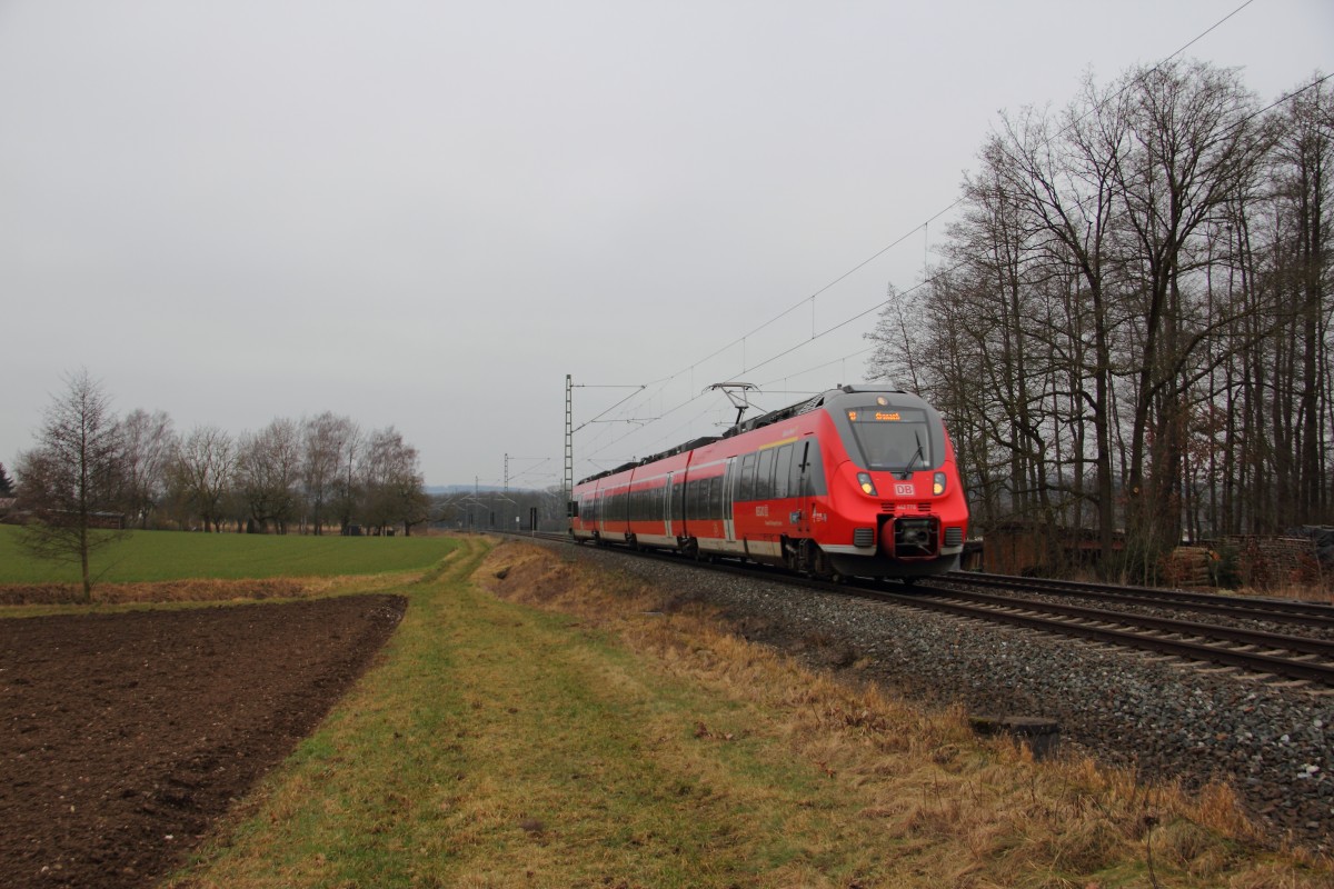 442 770 DB Regio bei Staffelstein am 11.02.2015.