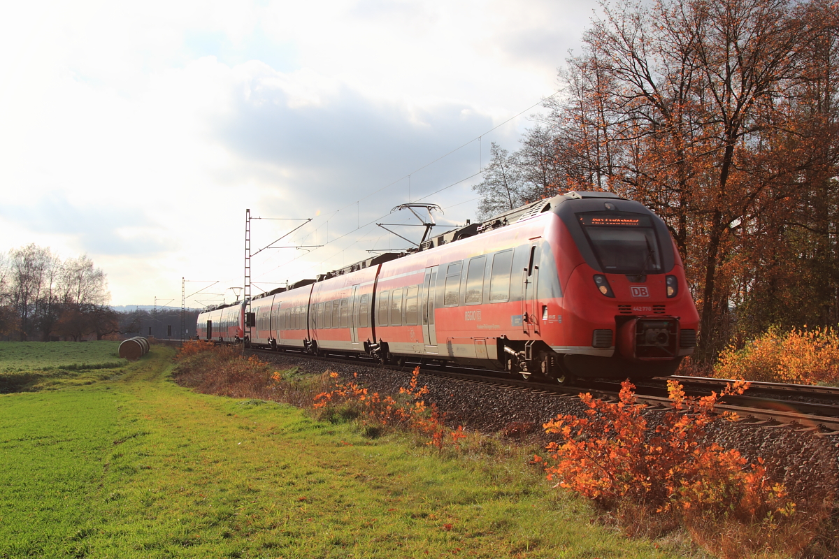 442 770 DB Regio bei Bad Staffelstein am 12.11.2015.