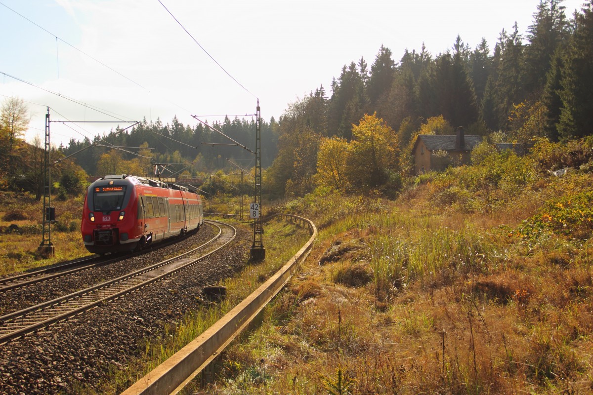 442 775 DB Regio bei Steinbach am 24.10.2014.