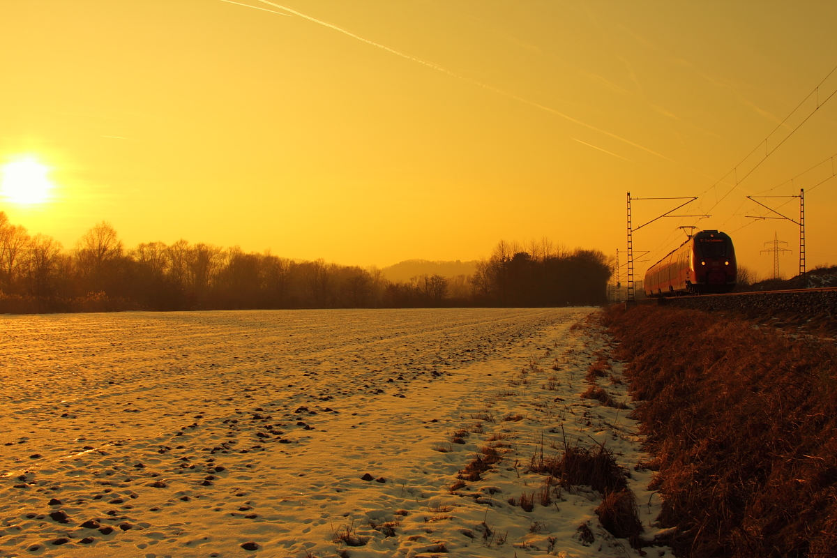 442 776 DB Regio bei Hochstadt/ Marktzeuln am 28.01.2017.