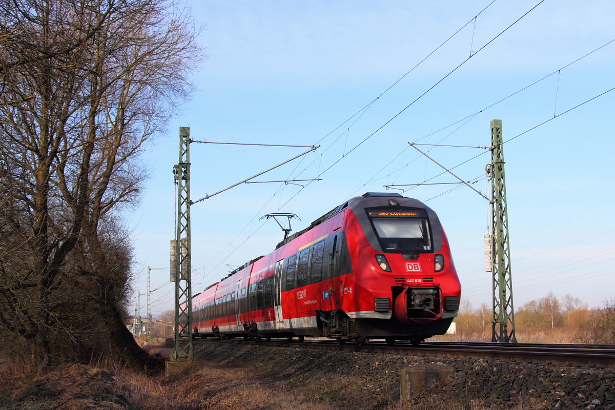 442 810 DB Regio bei Trieb am 25.02.2017.