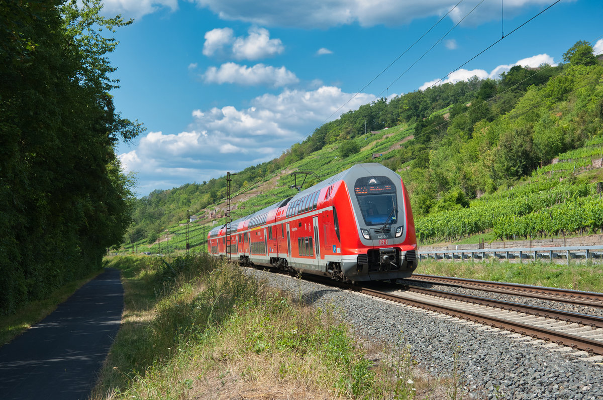 445 044 als RE 4615 (Frankfurt (Main) Hbf - Würzburg Hbf) bei Gambach, 01.08.2019