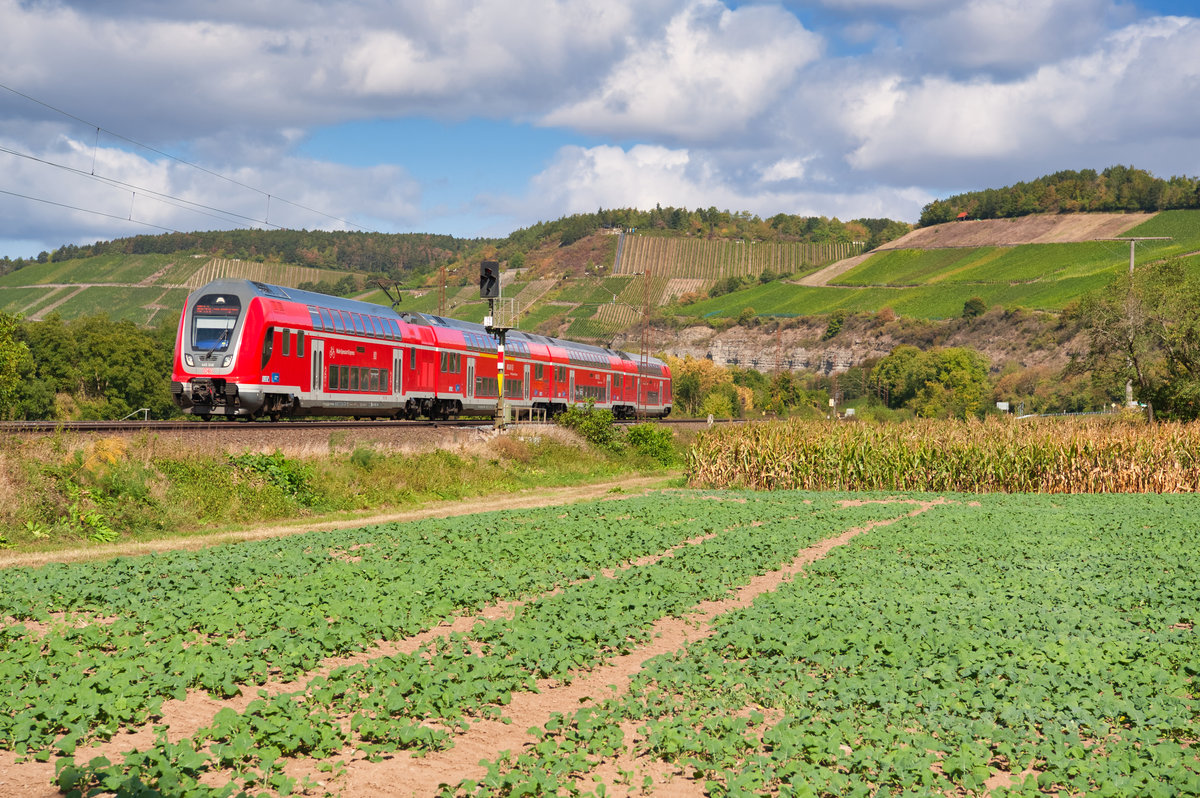 445 048 als RE 4611 (Frankfurt (Main) Hbf - Würzburg Hbf) bei Himmelstadt, 18.09.2019